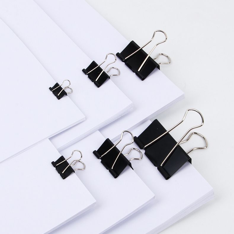  Hộp 12 kẹp giấy đa năng – Kẹp bướm kẹp tài liệu nhiều kích thước (19mm, 25mm, 41mm, 51mm) 