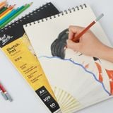  Sổ Sketch Book Mont Marte Bìa Cứng Gáy Lò Xo A4 - 50 tờ , 100gsm MSB0085 