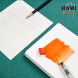  Sổ vẽ nước khổ 32K bìa handmade gáy may vân Hot định lượng 300gsm 20 tờ 