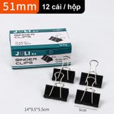  Hộp 12 kẹp giấy đa năng – Kẹp bướm kẹp tài liệu nhiều kích thước (19mm, 25mm, 41mm, 51mm) 