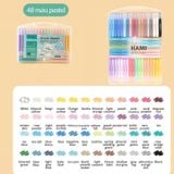  Bộ Bút Sơn Acrylic Giorgione Macaron 48 Màu Đầu Bút Mềm 