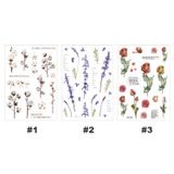  Sticker họa tiết hoa lá 2 PVC hình trang trí Scrapbook, sổ tay, vở  - [ 134 ] 