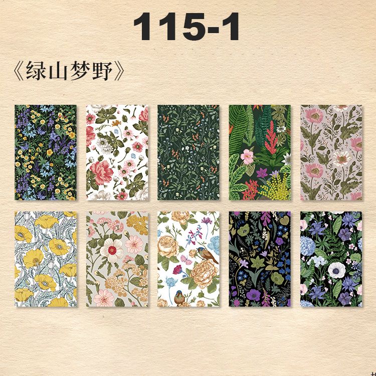  Sticker, gói vật liệu hoa cổ điển trang trí Scrapbook, sổ tay, vở - 60 sticker [ 115 ] 