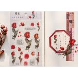  Sticker họa tiết hoa lá 2 PVC hình trang trí Scrapbook, sổ tay, vở  - [ 134 ] 