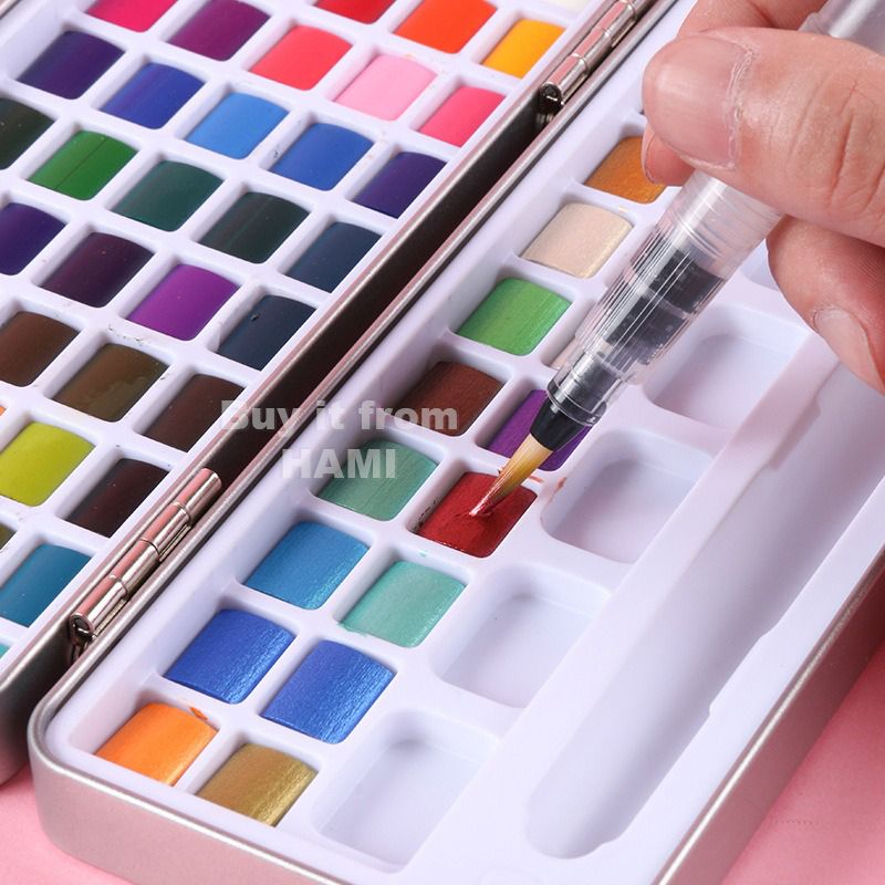 Màu nước bộ 50/72/90 màu vẽ tranh chuyên nghiệp, tiện lợi – Họa cụ HAMI Màu Nước Bộ 50/72/90 Màu Vẽ Tranh Chuyên Nghiệp, Tiện Lợi – Họa Cụ Hami