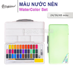  Bộ Màu Nước Giorgione Hộp Cao Cấp nhựa Pastel Siêu Xinh 24/36/48 màu 