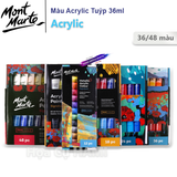  Màu Acrylic Mont Marte 18/24/36/48 x 36ml, Mont Marte Signature Acrylic Paint Set 