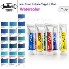  Màu nước Holbein Artist Watercolor Nhật Bản - Tuýp lẻ 15ml - Bảng màu Xanh Dương 