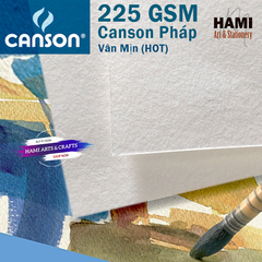  Giấy vẽ màu nước CANSON PHÁP 225gsm (Vân Mịn) 