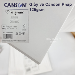  Giấy vẽ màu CANSON PHÁP 125gsm (Vân Mịn) 