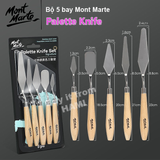  Bộ 5 Bay Trộn Màu Thép Không Gỉ Mont Marte - Studio Palette Knife Set 5pce 