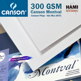  Giấy vẽ Màu nước CANSON MONTVAL 300gsm (Vân Mịn HOT) 