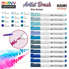  Bút cọ màu Marvy Artist Brush 1100 (Blue series) 