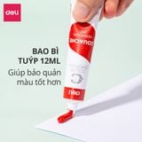  Màu Gouache dạng tuýp 12ml Deli - 5/12/24 màu - 1 hộp - EC11 