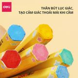  Bút sáp dầu học sinh hộp nhựa Deli - 12/18/24 màu - 72090 / 72091 / 72092 