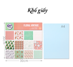  Giấy scrapbook 12 inch_Giấy dày 230gsm_Ánh nhũ 