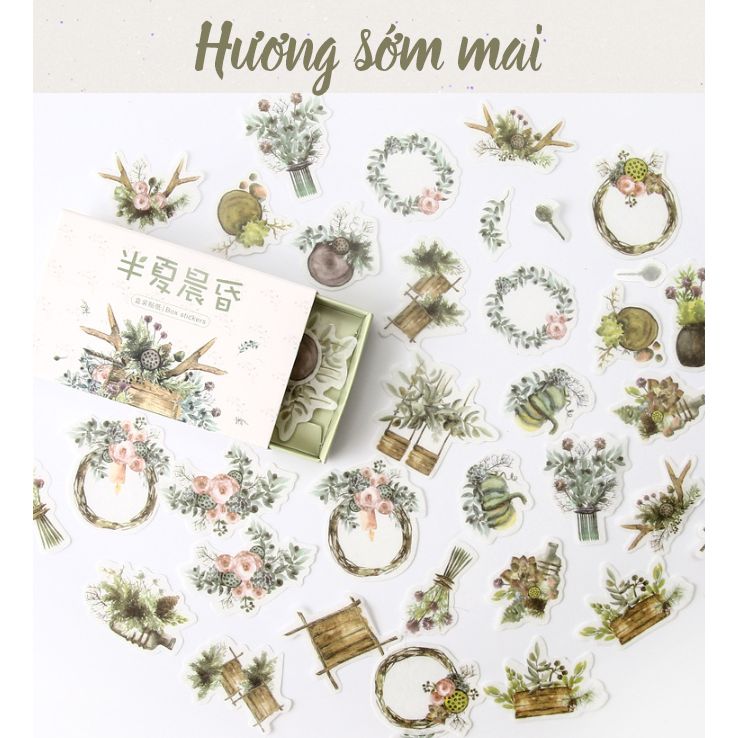  Sticker hộp trang trí Scrapbook, sổ tay, vở (Bộ 40 sticker)_ Chủ đề Kỷ Niệm_KNCR001 [ 023 ] 