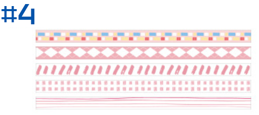  Bộ Washi Tape 5 cuộn SA05-290320 (10mm x 5m) họa tiết trang trí scrapbook, sổ tay planner,.. [ 042 ] 