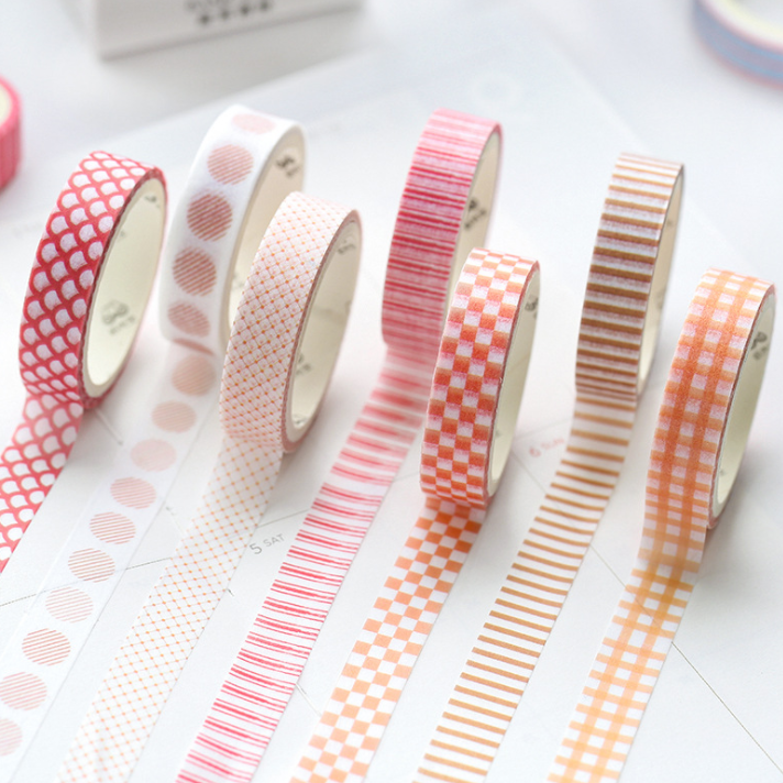  Washi tape bộ 5 cuộn Khu Rừng Muối Momo trang trí sổ tay planner, scrapbook,.. kích thước 10 mm x 3m [ 056 ] 