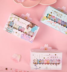  Bộ 5 Washi Tape chủ đề Nhật Bản Ánh Nhũ siêu đẹp trang trí scrapbook, sổ tay planner,…[027] 