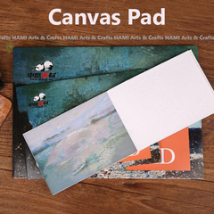  Tập sổ Canvas Vẽ Màu Acrylic,Sơn Dầu, Canvas Pad 10 Tờ Toan, dày 3,8mm 