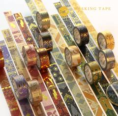  WASHI TAPE RETRO Ánh nhũ siêu đẹp, trang trí scrapbook, sổ tay planner,…[009] 