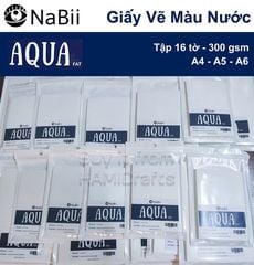  Tập lẻ - Giấy vẽ màu nước Nabii Aqua Fat 300gsm 16 tờ 
