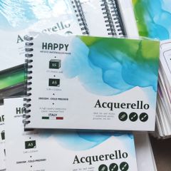  Sổ vẽ Màu Nước HAPPY 300gsm 