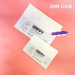 Giấy Vẽ Chì Happy 200gsm A5/A4 Tệp 10 Tờ