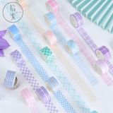  Washi tape tone pastel set 8 cuộn trang trí sổ tay, planner, scrapbook, bullet journal… [ 074 ] 