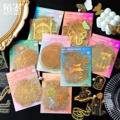  Sticker ánh nhũ giấc mộng trang trí Scrapbook, sổ tay, vở  (set 45 stickers) - [ 101 ] 