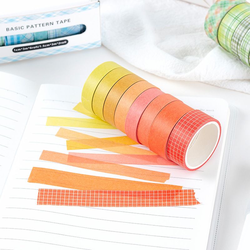  Bộ 8 cuộn Washi Tape theo chủ đề SA08 trang trí scrapbook, sổ tay planner,.. [ 065 ] 