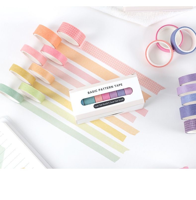  Bộ 8 cuộn Washi Tape theo chủ đề SA08 trang trí scrapbook, sổ tay planner,.. [ 065 ] 