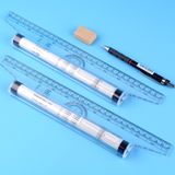  Thước Vẽ Đường Song Song Kiêm Thước Đo Độ Có Trục Lăn Đa Năng 30cm - Tiện Lợi và Đa Chức Năng 
