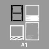  Sticker  Frame ảnh trắng đen siêu dễ thương trang trí sổ tay, scrapbook, planner,... [ 087 ] 