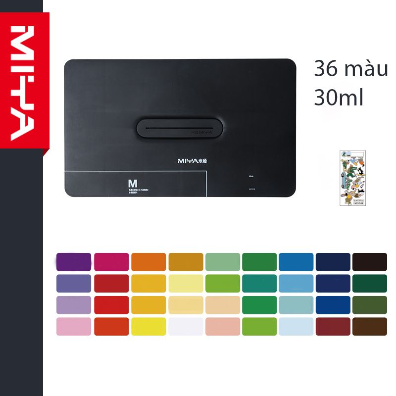  Màu Gouache HiMi dạng thạch bộ 18/24 màu 