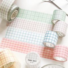  Cuộn washi tape 30 mm x 3m caro pastel siêu dễ thương trang trí sổ tay, scrapbook, planner [ 066 ] 