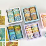  Bộ 10 washi tape ánh nhũ X8580 trang trí sổ tay, scrapbook, planner,.. [ 067 ] 