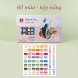  Hộp Gồm 60 Màu Nước Chuyên Nghiệp Dạng Nén (Kèm Cọ, Giấy vẽ, Bút chì, ...) 