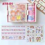  Washi tape phim hoạt hình dễ thương pastel  trang trí sổ tay, planner, scrapbook, bullet journal… [ 078 ] 