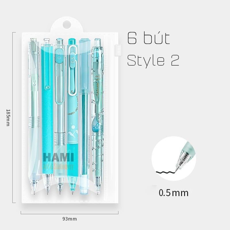  Bút bi bấm văn phòng mực đen ngòi 0.5mm giá rẻ viết nét đều trơn tru cho học sinh 