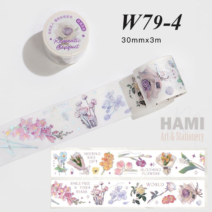  CUỘN WASHI TAPE REN NHŨ CHỦ ĐỀ ÁNH TRĂNG [ 079 ] 