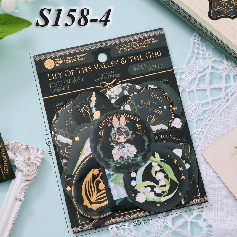  BỘ STICKER CHỦ ĐỀ LILY OF THE VALLEY [ 158 ] 