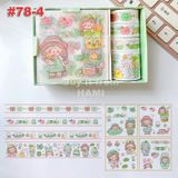  Washi tape phim hoạt hình dễ thương pastel  trang trí sổ tay, planner, scrapbook, bullet journal… [ 078 ] 