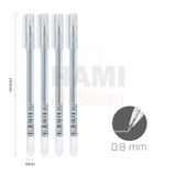  Bút bi nước mực gel bấm nhiều màu 0.8 mm nhanh khô viết đều trơn tru lâu hết mực chất lượng cao 