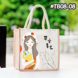  Túi vải canvas đựng họa cụ, dụng cụ học sinh họa tiết hoạt hình TB08 