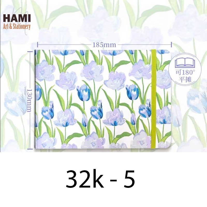  Sổ vẽ nước khổ 32K bìa handmade gáy may vân Hot định lượng 300gsm 20 tờ 