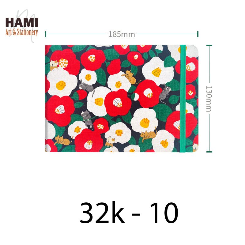  Sổ vẽ nước khổ 32K bìa handmade gáy may vân Hot định lượng 300gsm 20 tờ 