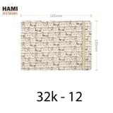  Sổ vẽ nước khổ 32K bìa handmade gáy may vân Hot định lượng 300gsm 20 tờ 