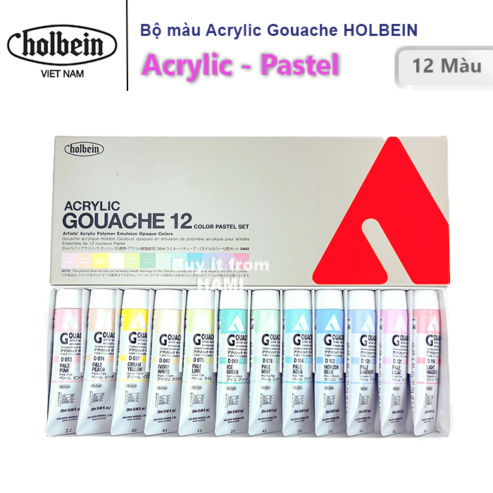 Màu Holbein Acrylic Gouache PASTEL 20ml Họa cụ HAMI